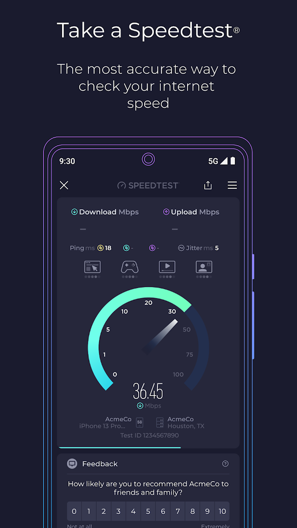 Speedtest by Ookla screenshot 1